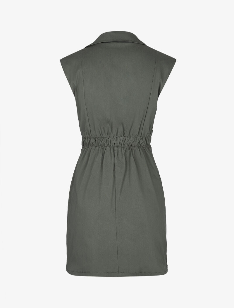 Robe sexy à buste style tailleur - kaki - 2