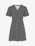 Robe boutonnée imprimé à pois - noir - 3