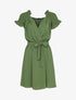 Robe à épaules volantées et élastiquées - kaki - 3