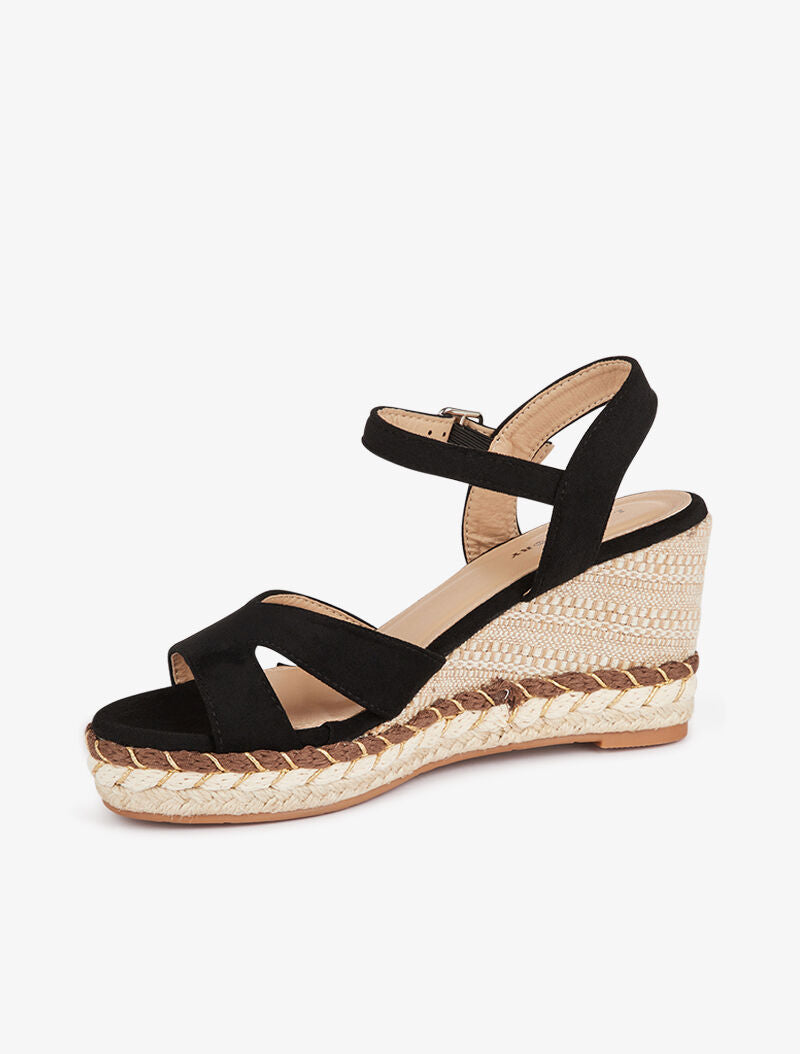 Compensées suédées à découpe - noir - 4