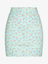 Jupe fendue à imprimés - turquoise - 3