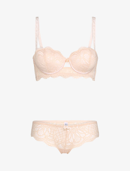 Ensemble broderie stylisée - pêche - 1