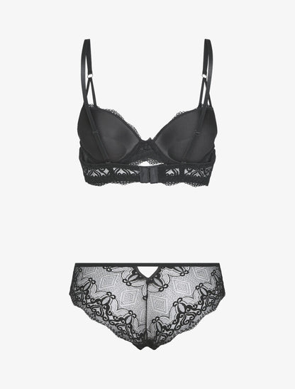 Ensemble en dentelle baroque - noir - 2
