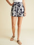 Mini short ample à imprimés - marine - 1