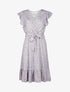 Robe patineuse à fleurs et volants - lilas - 1