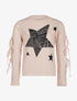 Sweat étoilé bras ouverts - rose - 1
