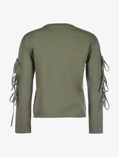 Sweat étoilé bras ouverts - kaki - 2