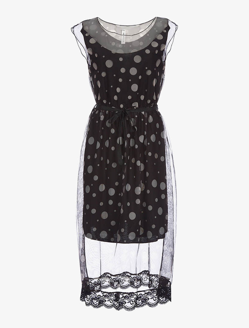 Robe voile avec doublure - noir - 1