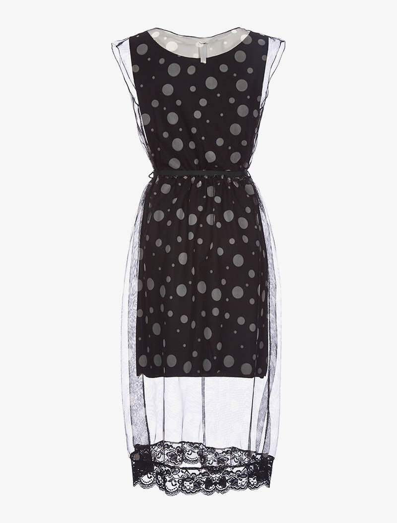 Robe voile avec doublure - noir - 2