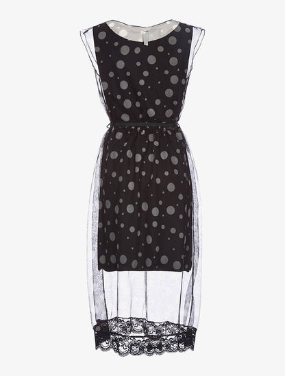 Robe voile avec doublure - noir - 2