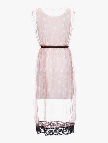 Robe voile avec doublure - rose - 2