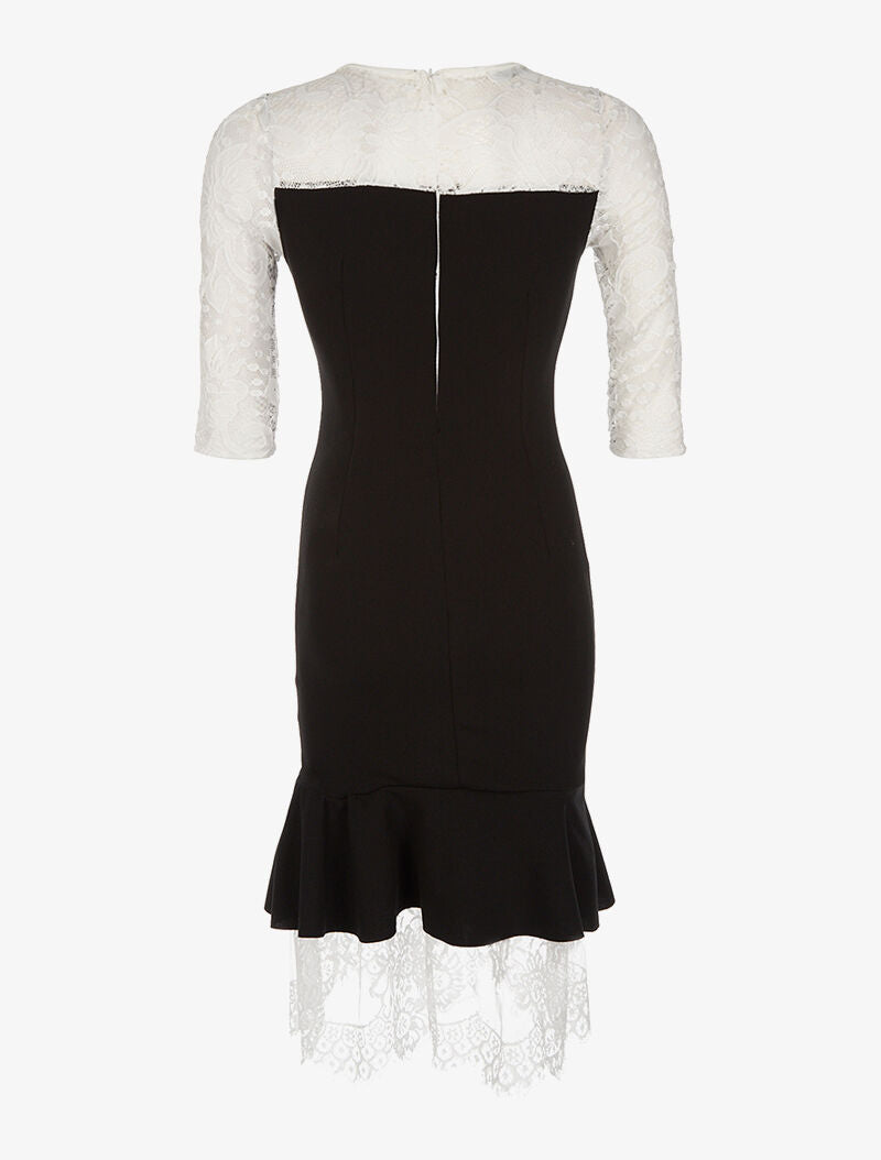Robe dentelle  trompe l&