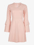 Robe volantée col perlé - rose - 1