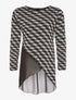 Pull croisé à voiloige - noir/blanc - 1