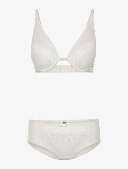 Ensemble SG et culotte avant transparent - blanc - 1