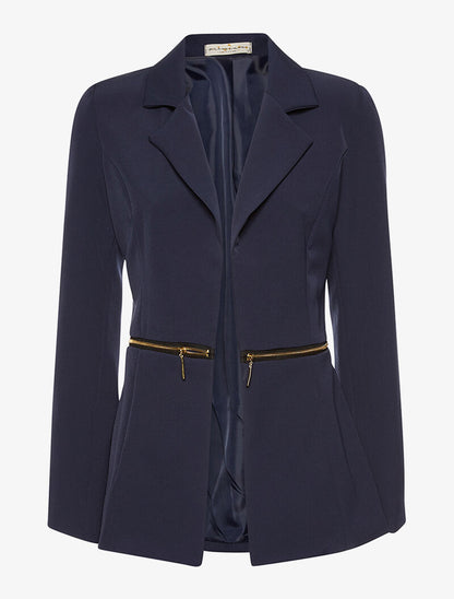 Blazer à longs zips - marine - 1
