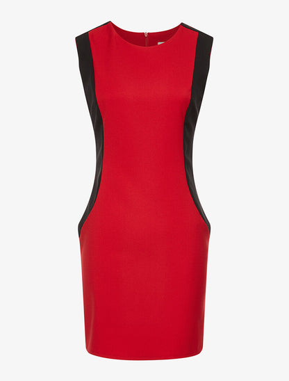 Robe bandes contrastées - rouge - 1