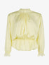 Blouse satinée taille élastiquée - jaune - 1