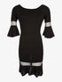Robe manches à transparence - noir - 3