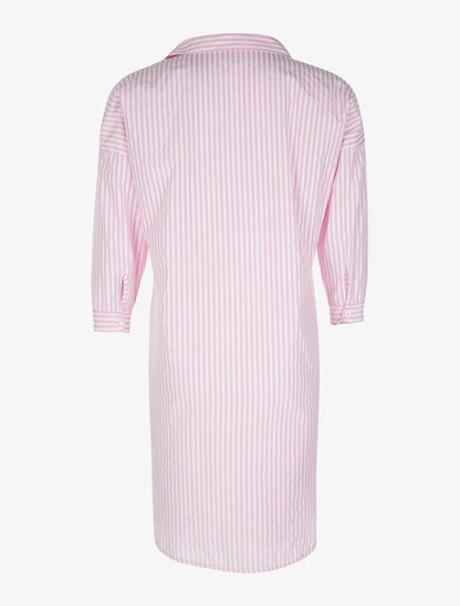Robe chemise ample rayée - rose - 2