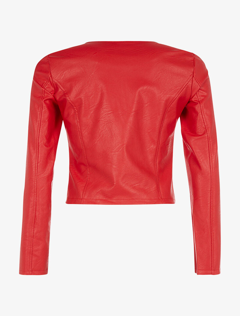 Veste rabat frangé - rouge - 2