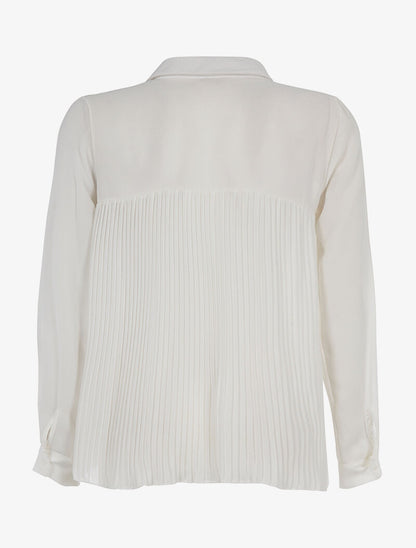 Blouse dos plissé - blanc - 2