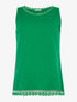 Débardeur basic à dentelle - vert - 1