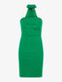 Robe bustier col chocker - vert - 1