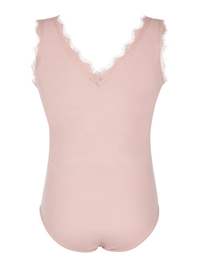 Body dentelle effilochée - rose - 2