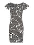 Robe à pois buste volanté - noir - 1