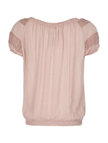 Top bordure dentelle - rose - 2