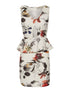 Robe fourreau ventre nu - blanc - 6