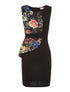 Robe empiècement imprimé - noir - 3