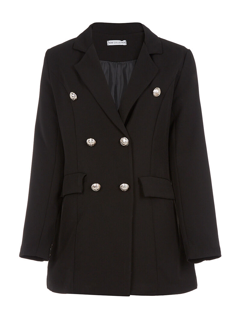 Veste coupe droite - noir - 1