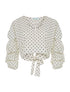 Crop top à pois - blanc - 3