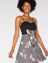 Robe bustier bas imprimé - noir - 6
