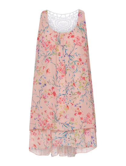 Robe en voile dos nageur - rose - 1