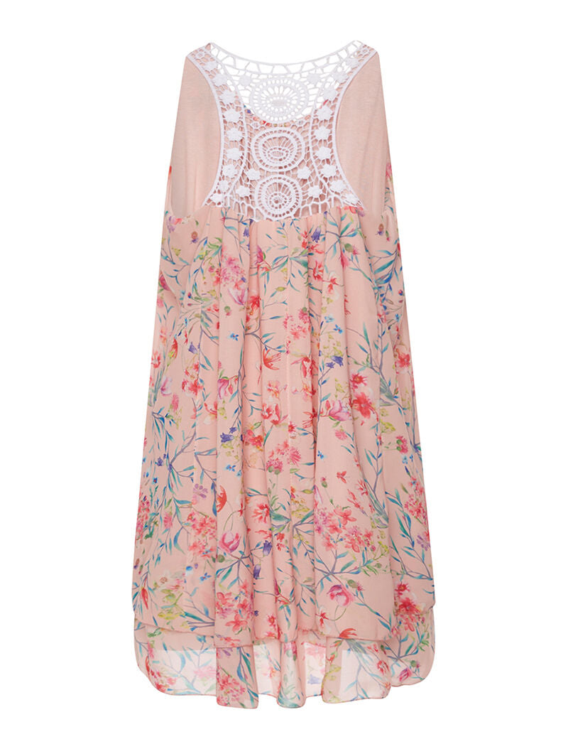 Robe en voile dos nageur - rose - 2