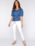 Top en jean corsage - denim - 6