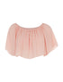 Crop-top volant en mousseline - rose - 1