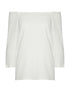 Top ample épaules nues - blanc - 1