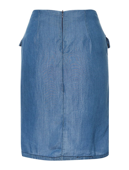 Jupe légère à corsage - denim - 5