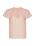 Top voile plastron dentelle - rose - 3
