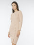 Robe-pull côtelée avec boutons - rose - 1