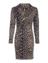 Robe léopard buste cache-coeur - beige - 7