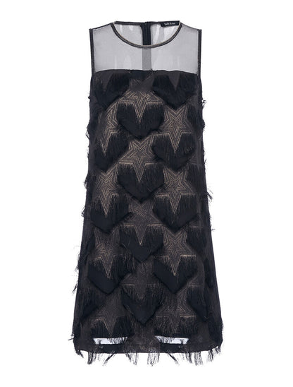 Robe étoilée charleston - noir - 7