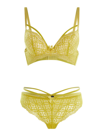 Ensemble SG et string poitrine lace - vert anis - 3