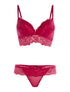 Ensemble SG et string à bord dentelle - rouge - 3