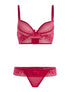 Ensemble SG et string à dentelle - fushia - 1