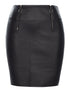 Jupe simili zips à l&